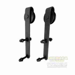 051402001950 SET PUERTA CORREDERA PARCHE (GRANERO) H-A01 MADERA NEGRO DAP